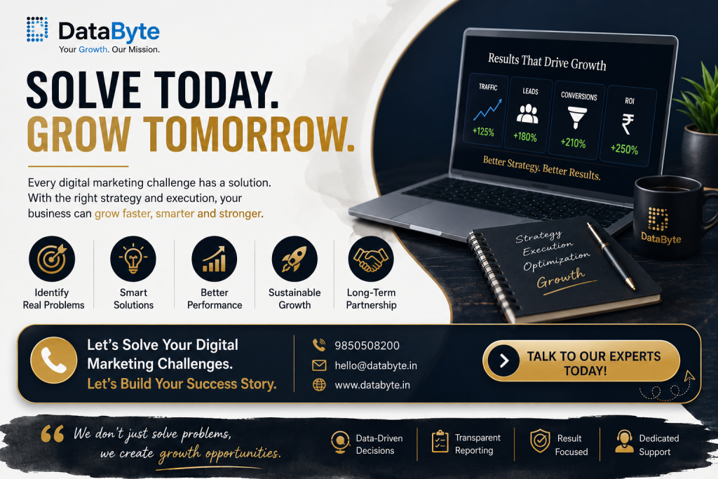 DataByte digital marketing solutions helping businesses improve traffic, leads, conversions, ROI, and long-term growth